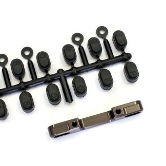 LAW36GM Al Rear Sus. Holder (RF/Gunmetal/ZX-5)
